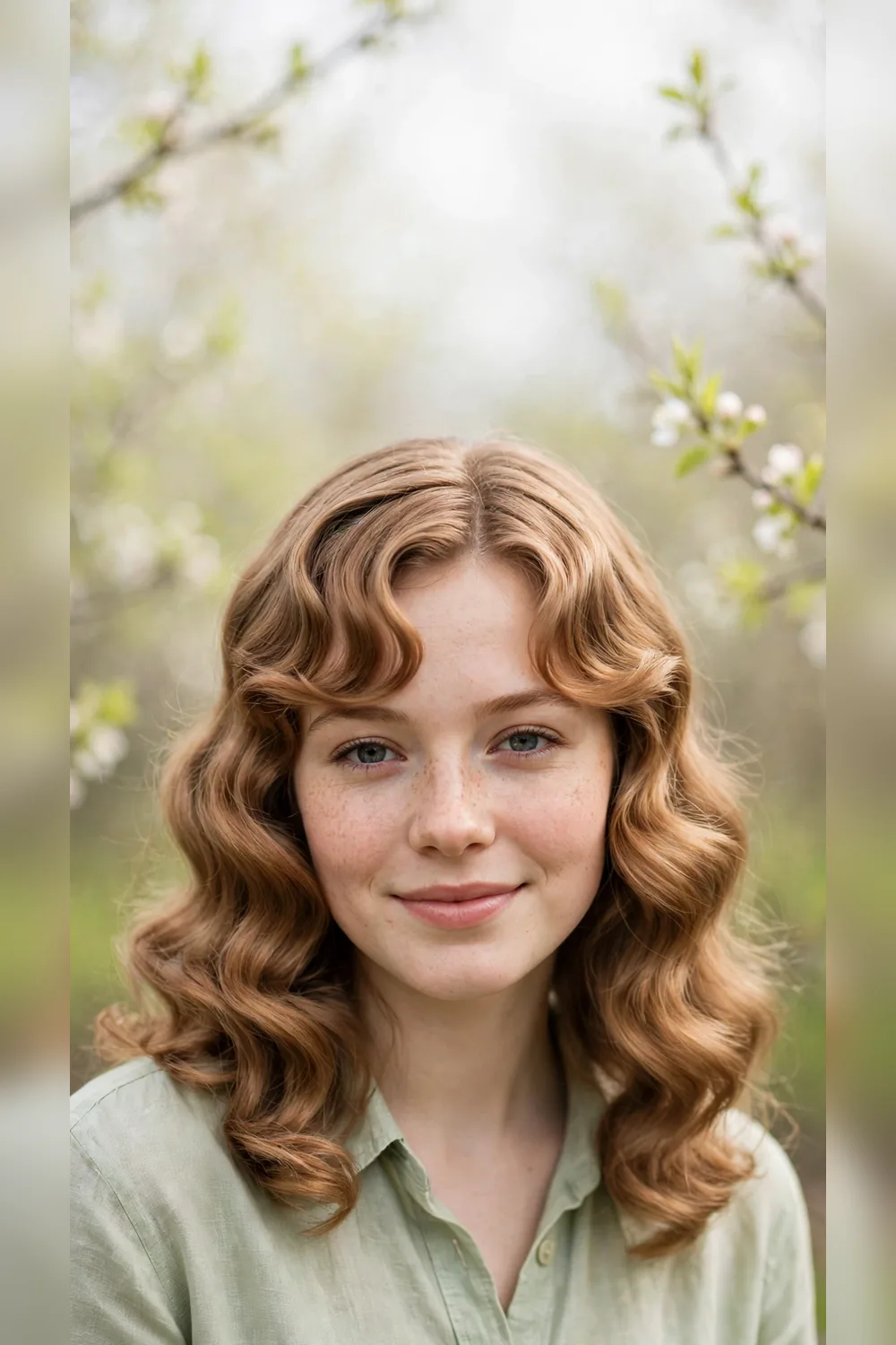 Curtain Bang Hairstyles With a Vintage Wave