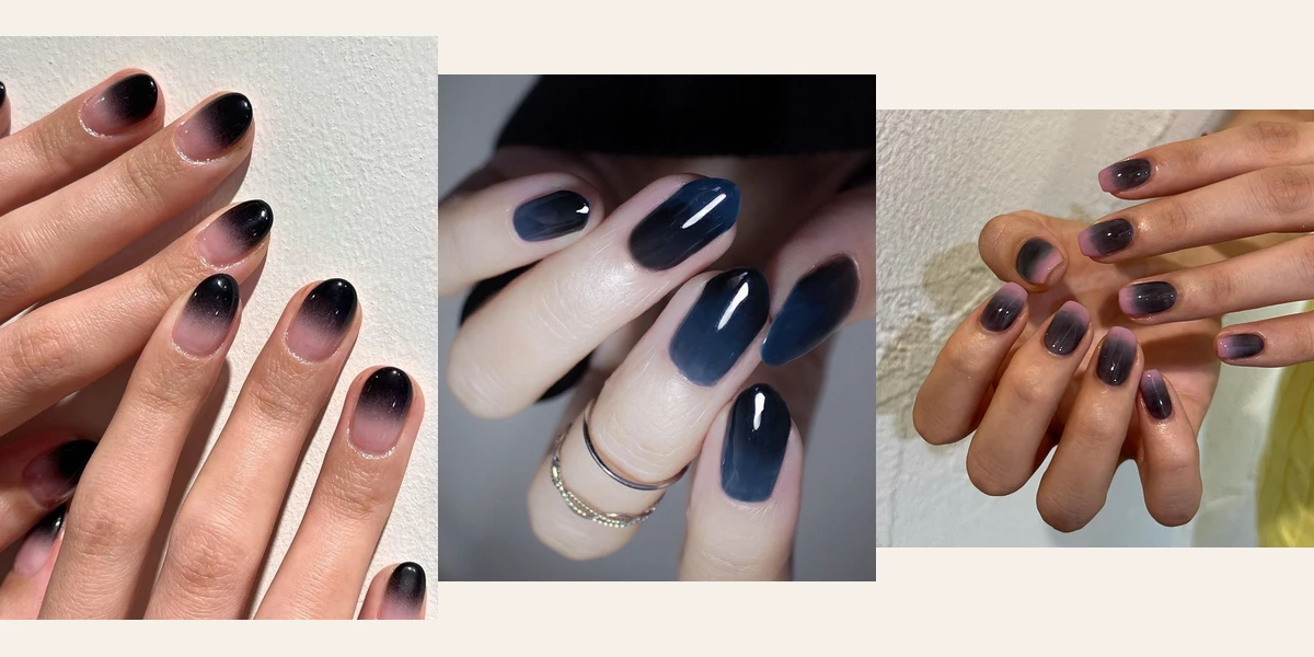 50 Dark Jelly Gradient Nails for Winter Evening Events That Are Deep, Glossy and Made for the Night