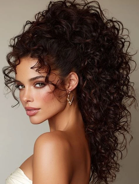 Deep Side Part Curls with Lift, Definition and Shine