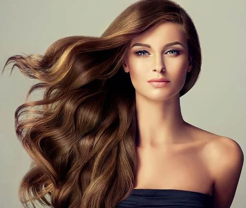 Deep Side Part Long Waves with a Rounded, Flowing Shape