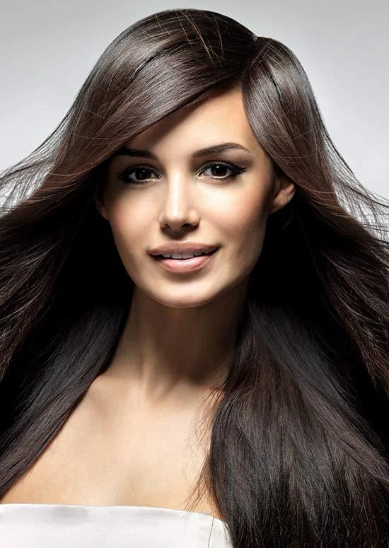 Deep Side Part Long Hair with Soft, Bouncy Waves