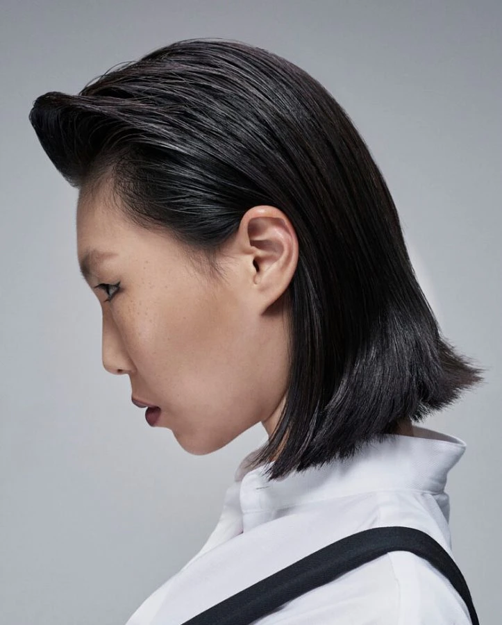 Short Hair Deep Side Part with a Tidy Tucked Side for Long Days Out