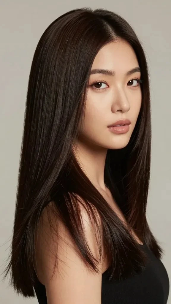 Deep Side Part with Pin-Straight Winter Lengths for Long Days Out