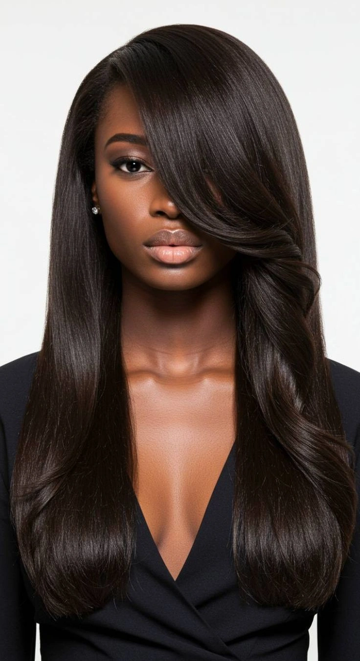 Sleek Straight Lengths with a Soft Deep Part for a Refined Shape