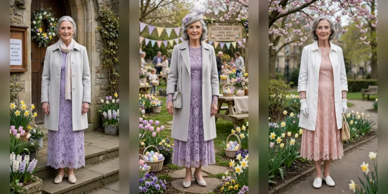 50 Women Over 70 Easter Dress Outfits with a Light Coat for April That Are Fresh, Chic and Easy to Wear