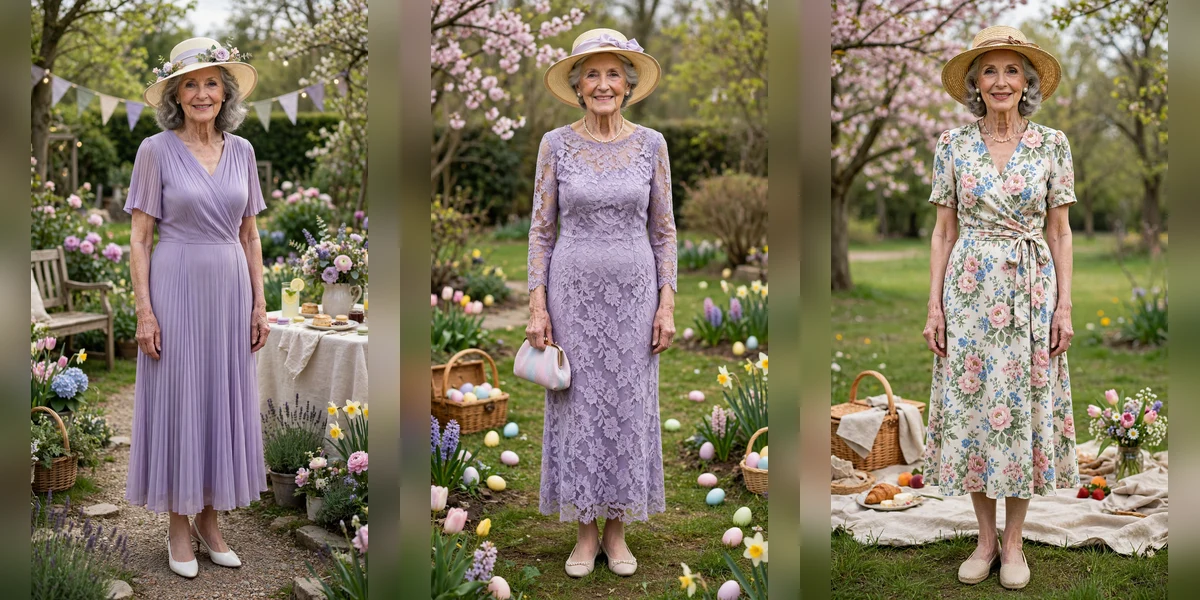 22 Women Over 70 Spring Easter Outfits with a Hat for Outdoor Gatherings That Are Fresh, Chic and Easy to Wear