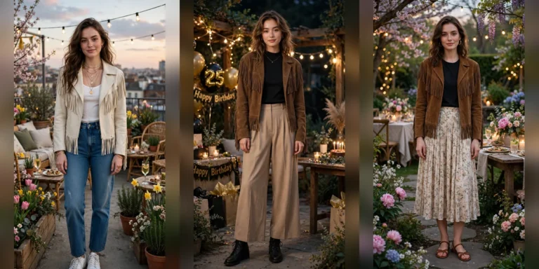33 Women in Their 20s Fringe Jacket Outfits for Spring Parties That Are Fresh, Chic and Easy to Wear