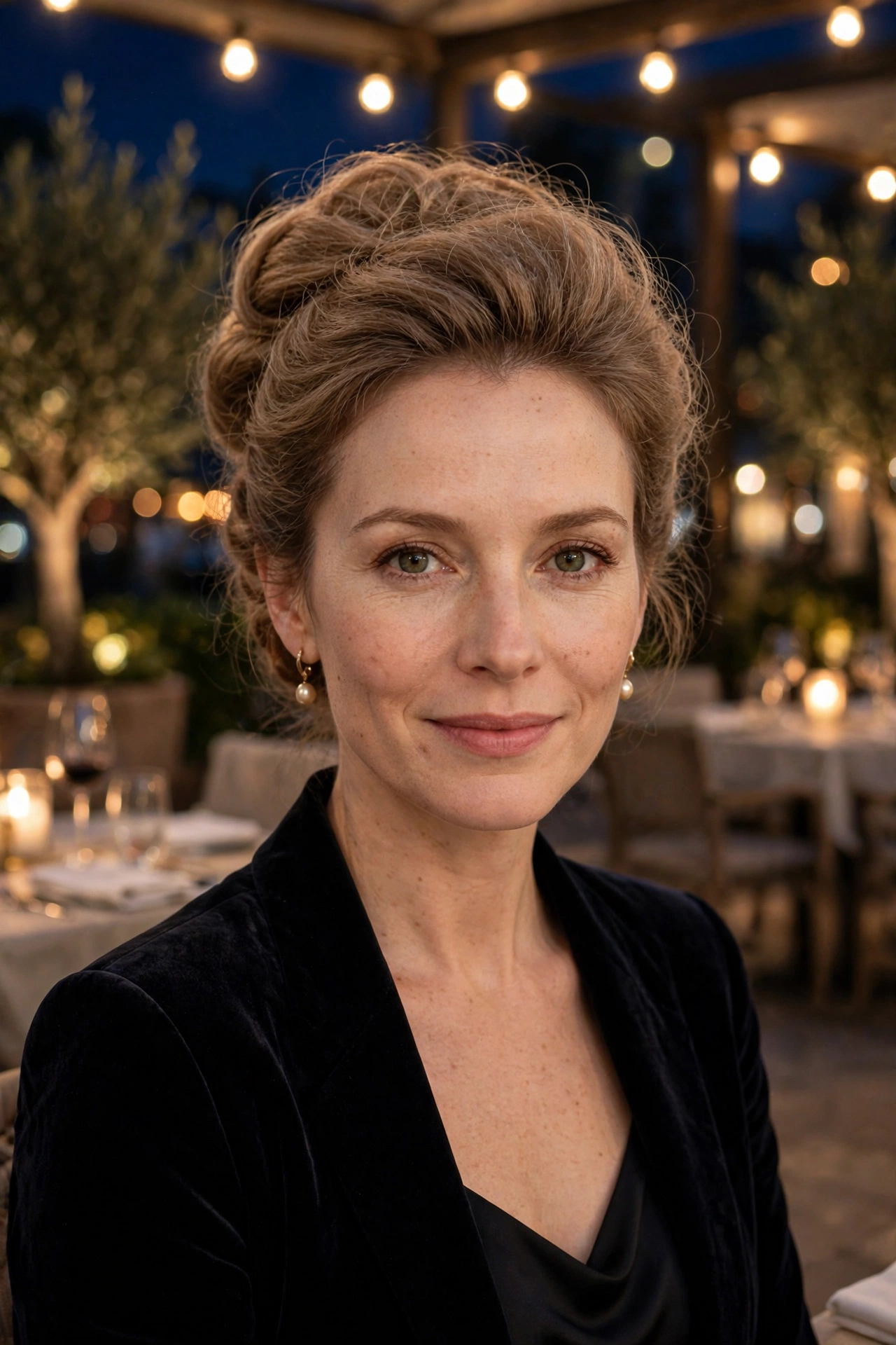 Padded chignon for fine hair with volume at the crown, lightly textured