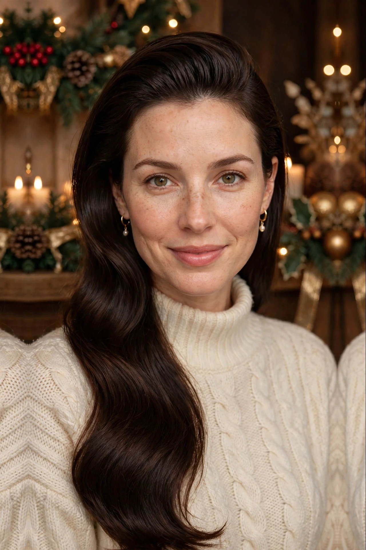 High-Shine Long Deep Side-Part Slick with Soft Volume at the Crown