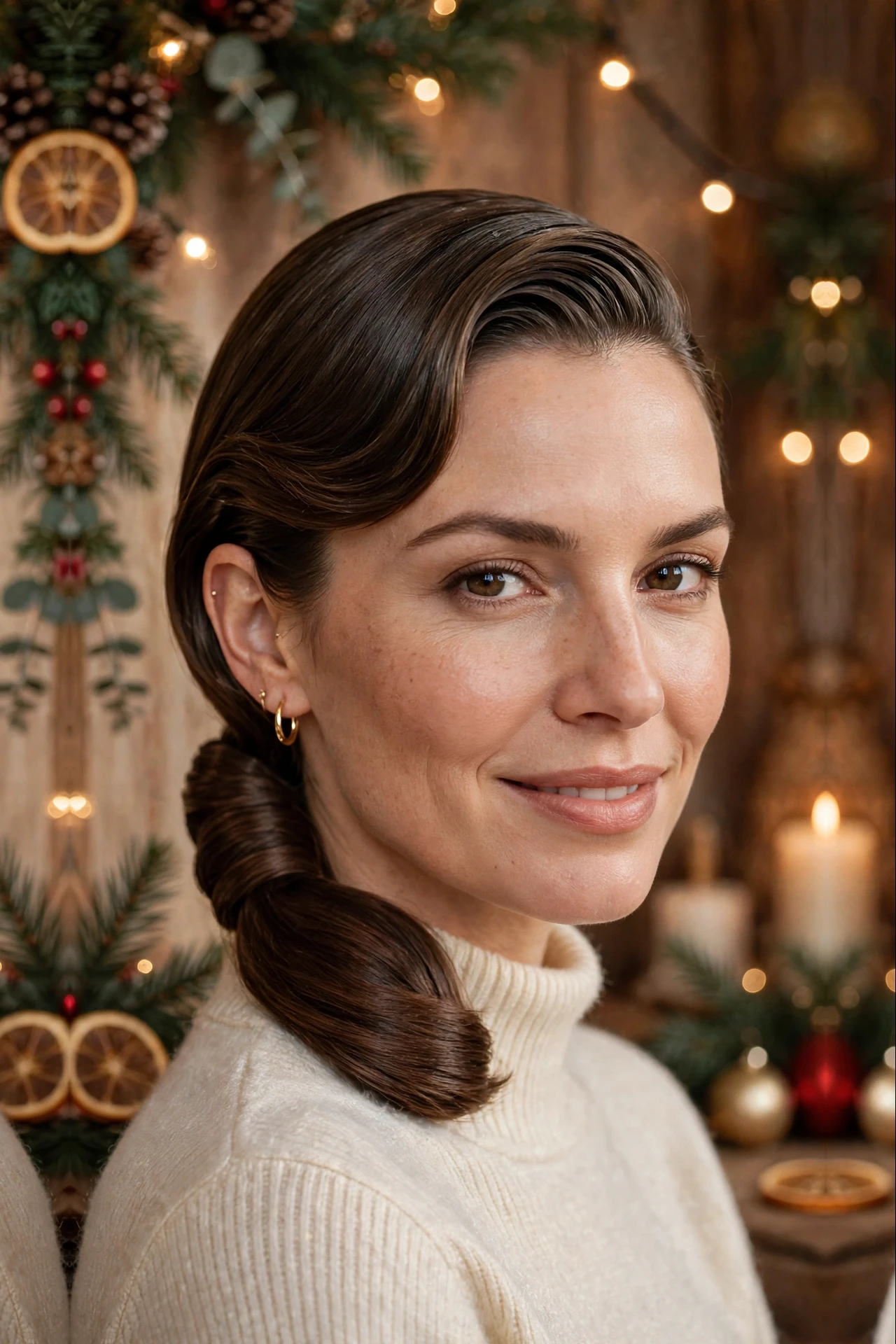 Show-Stopping Medium-Length Deep Side-Part Slick with a Wrapped Base
