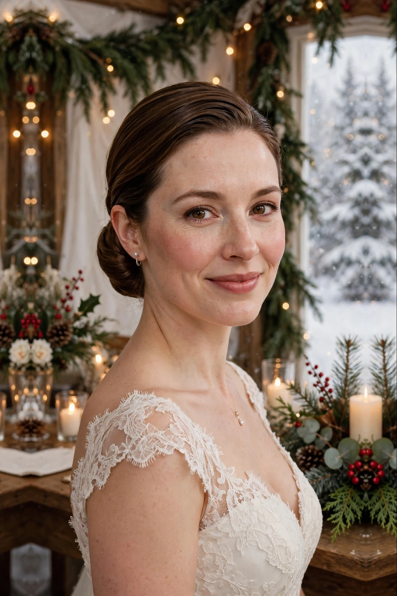 Silky Medium-Length Slicked Low Bun with a Low Nape Finish