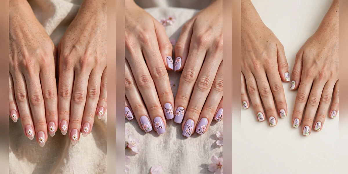 28 Easter Floral Nail Art For Spring Family Lunches That Are Fresh, Pretty and Easy to Wear