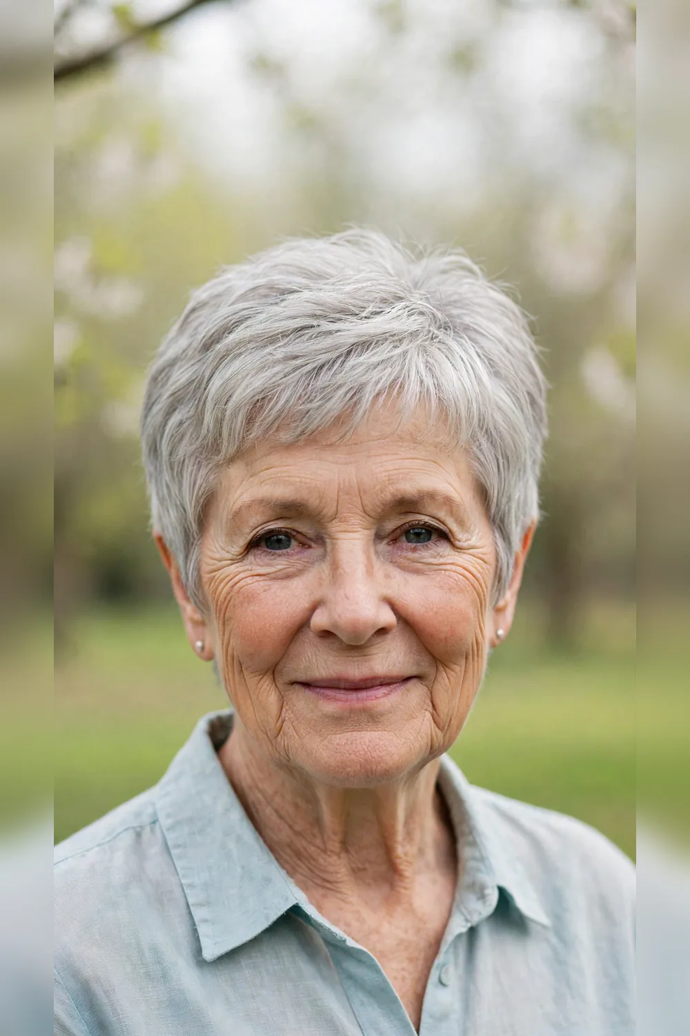 Easy Spring Short Haircuts With Silver Tones