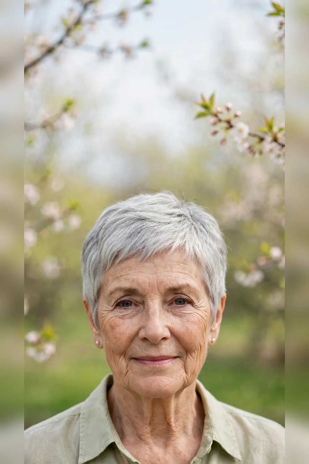 Easy Spring Short Haircuts With Natural Grey Shine