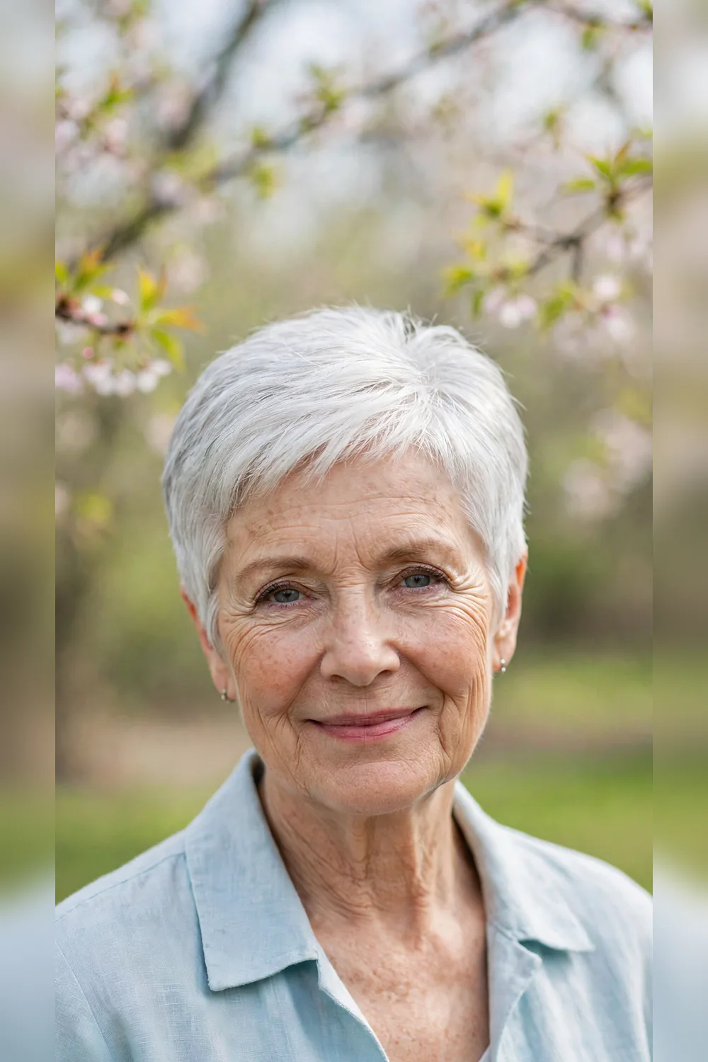 Easy Spring Short Haircuts With a Tapered Neckline