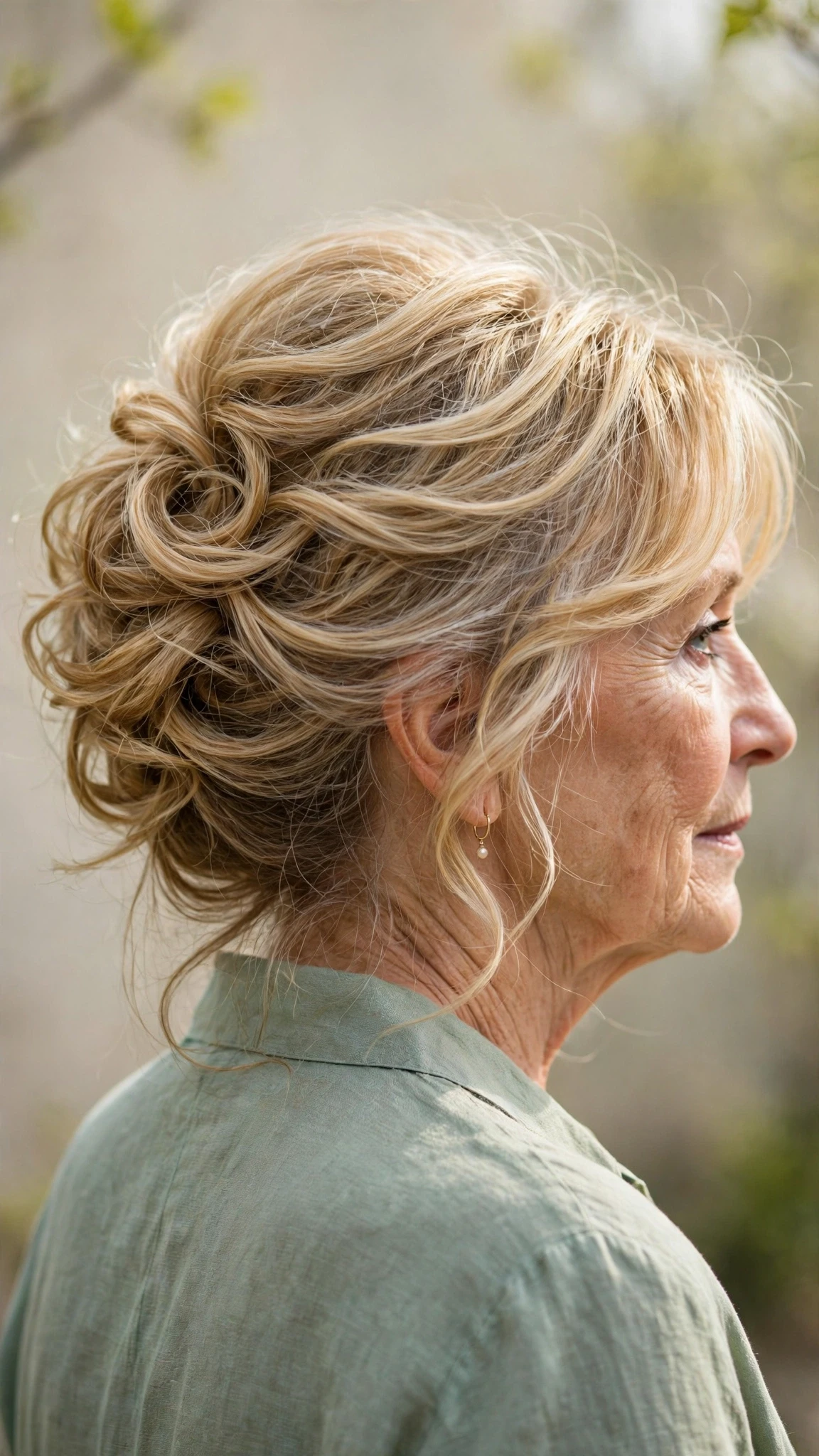 Effortless Spring Updos For Garden Parties With Soft Waves, A Layered Shape That Moves And Honey Blonde Shine