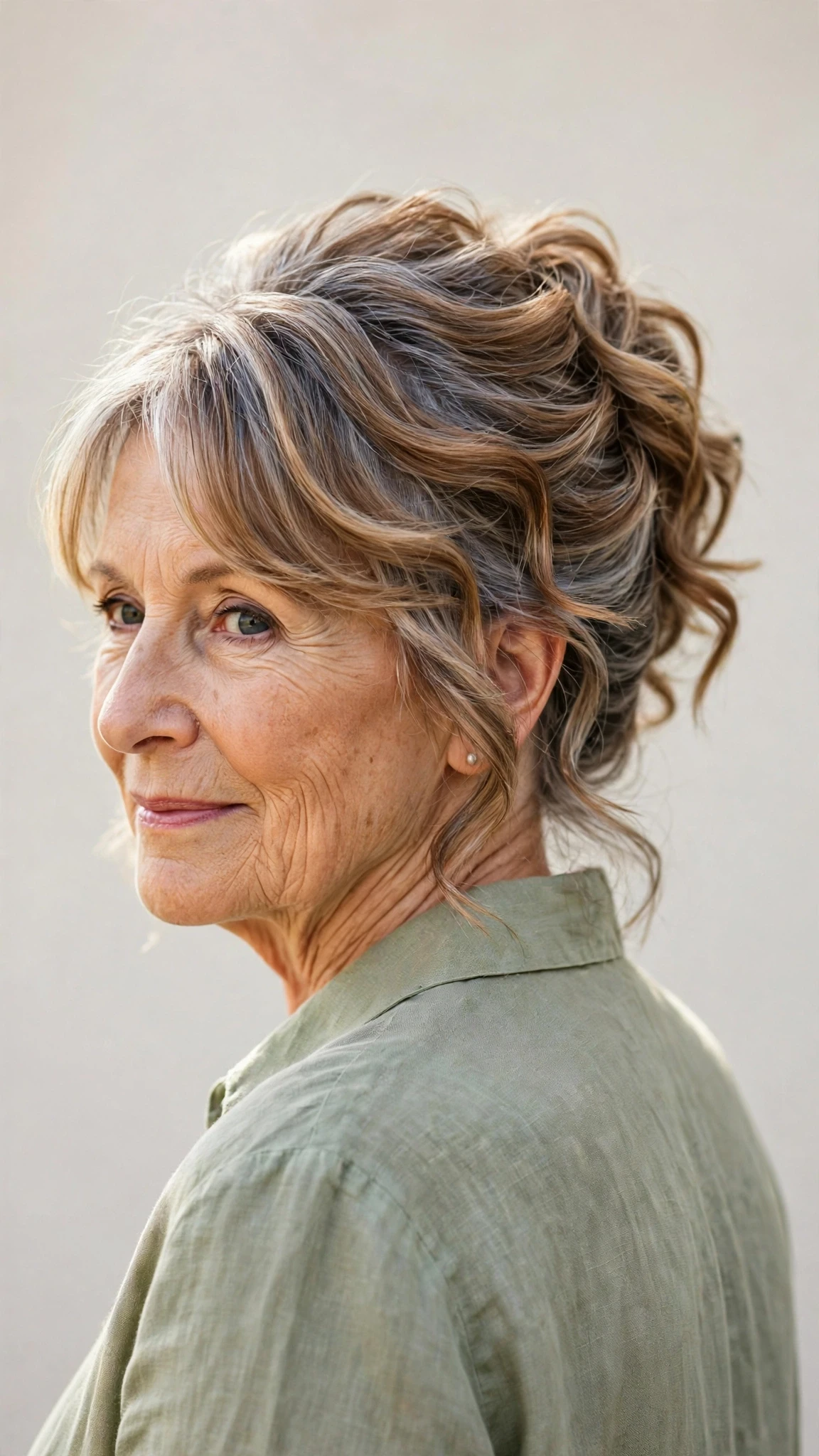 Effortless Spring Updos For Garden Parties With A Relaxed Lived-In Wave, Blunt Ends With Soft Layers And Warm Caramel Tones