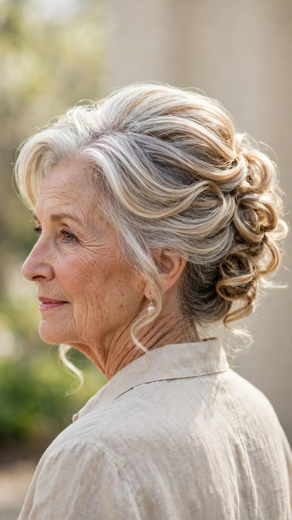 Effortless Spring Updos For Garden Parties With A Polished Blowout, Subtle Internal Layers And Sunlit Dimension