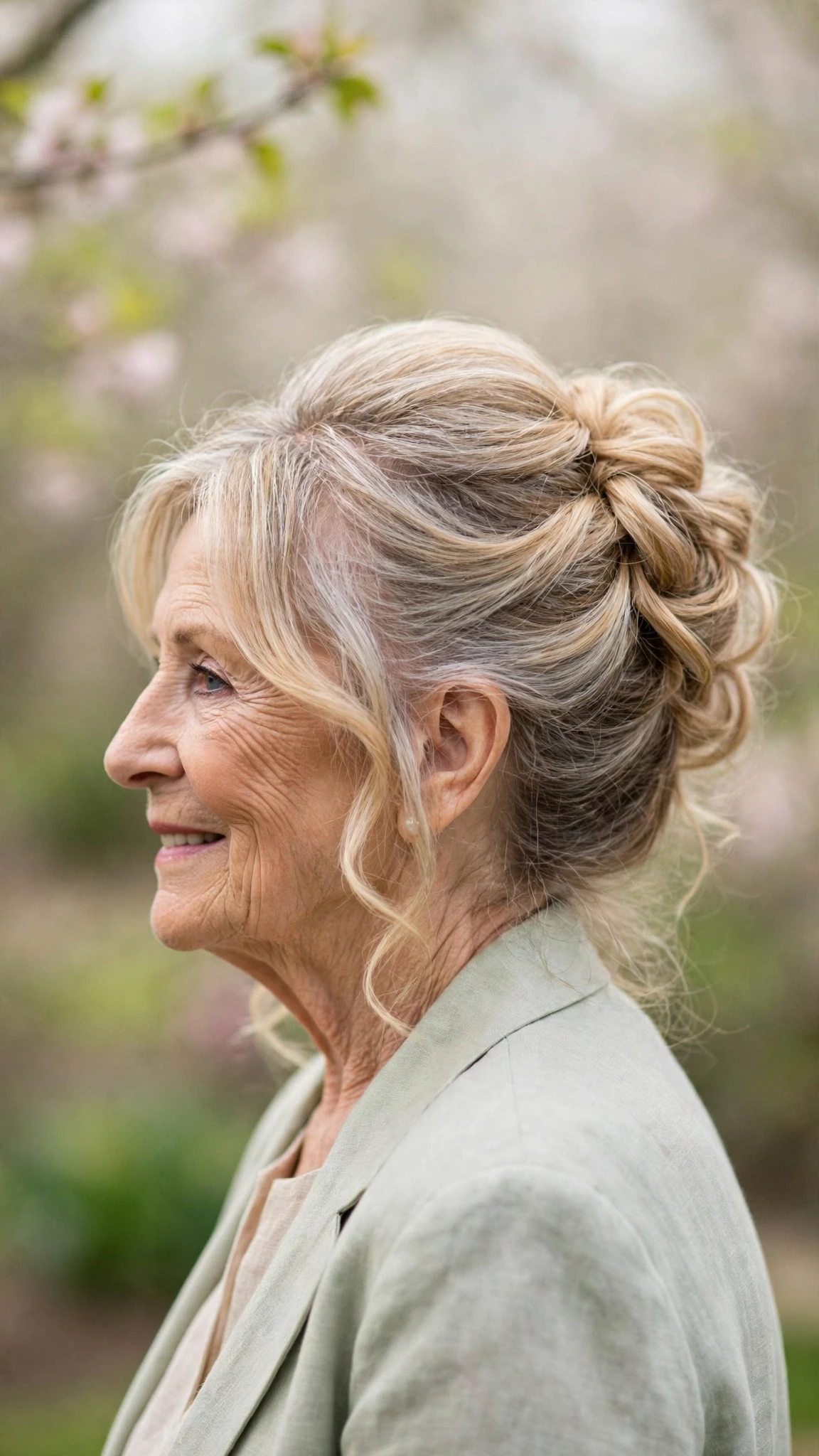 Effortless Spring Updos For Garden Parties With A Polished Blowout, Curtain Pieces And Soft Golden Pieces
