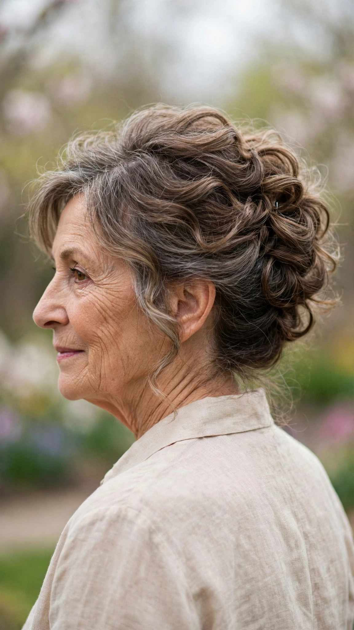 Effortless Spring Updos For Garden Parties With Soft Waves, A Layered Shape That Moves And Natural Brunette Depth