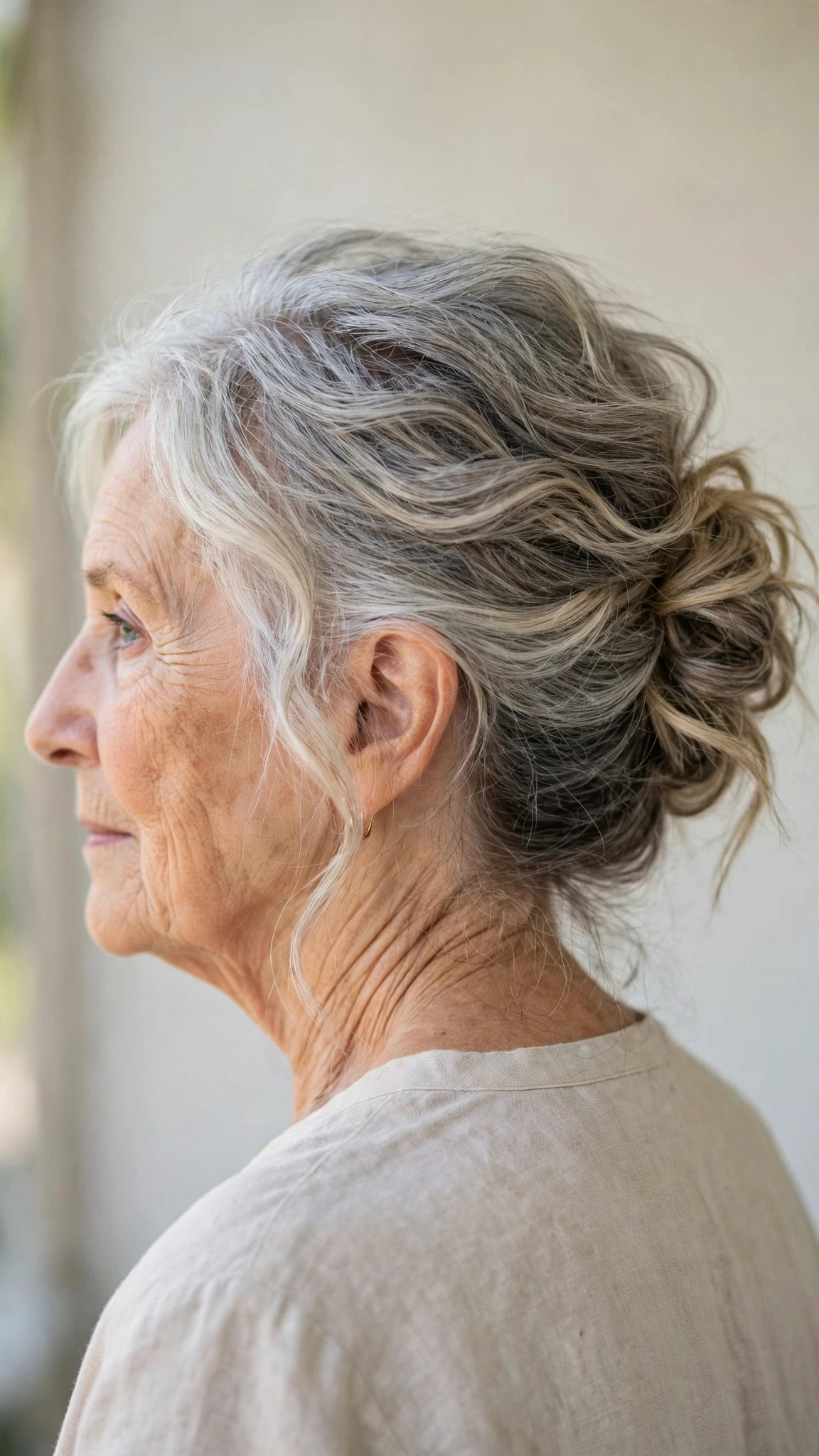 18 Effortless spring updos for women over 70 that take under ten minutes That Are Chic, Fresh and Flattering 18 Effortless Spring Updos That Take Under Ten Minutes With A Relaxed Lived-In Wave, Subtle Internal Layers And Silver-Blended Brightness
