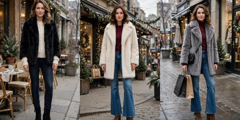 40 Faux fur coat outfits with jeans for winter weekends That Are Chic, Warm and Elegant