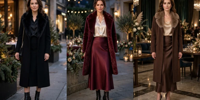 50 Faux fur collar coat outfits for evening events That Are Chic, Warm and Elegant