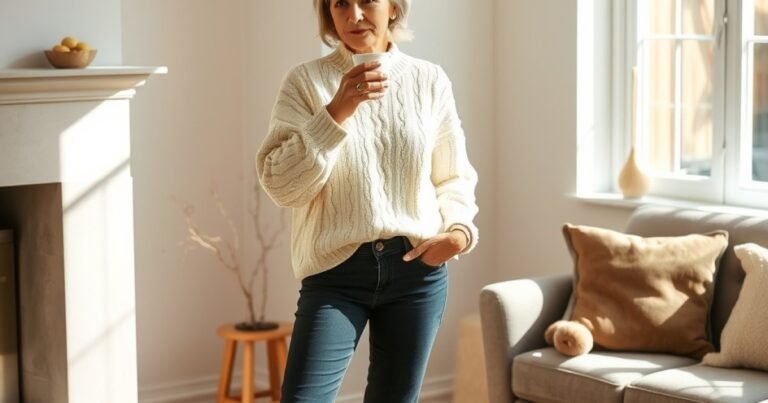 How to Wear a Cable Knit Sweater Over 50: Cozy Classics Made Chic