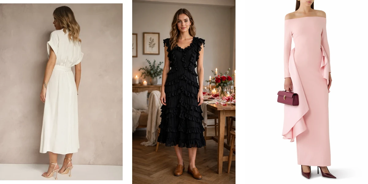 20 Women in Their 20s Ruffle Dress Outfits for February Parties That Are Chic, Romantic and Elegant
