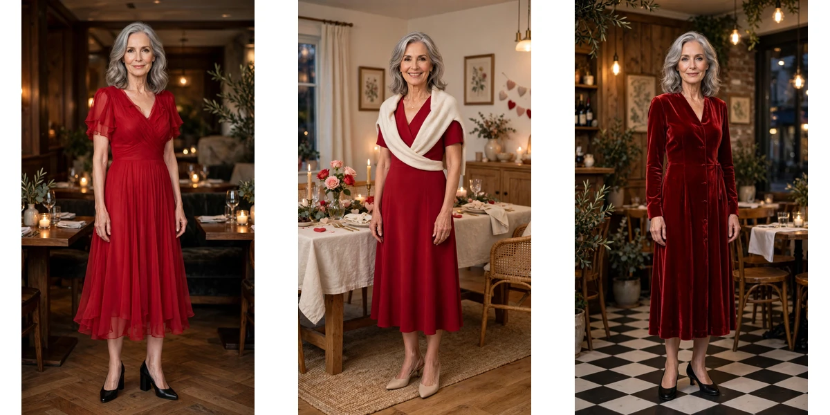 33 Women Over 60 Red Dress Outfits for Valentine Dinners That Are Chic, Romantic and Elegant