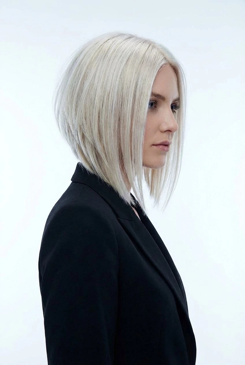 18 Glass Hair Hairstyles For Women In Their 30s With A Blunt Bob And Sleek Finish That Are Sleek, Shiny and Polished 19 Sharp Glass Lob With Understated Shine