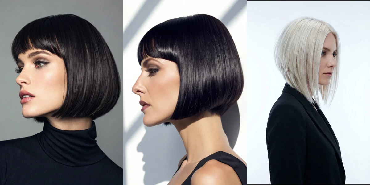 18 Glass Hair Hairstyles For Women In Their 30s With A Blunt Bob And Sleek Finish That Are Sleek, Shiny and Polished
