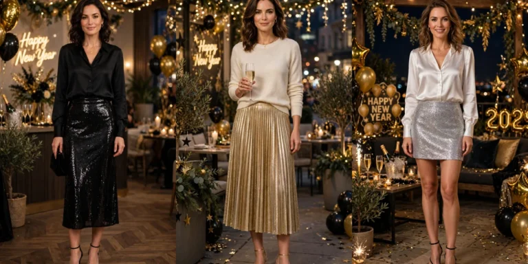 30 Glitter Skirt Outfits for New Year Eve Parties That Are Chic, Festive and Easy to Wear