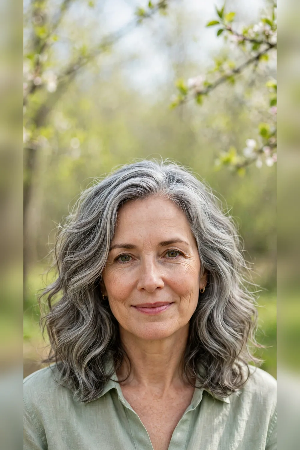 Grey Blending Hair Colour With a Wavy Definition