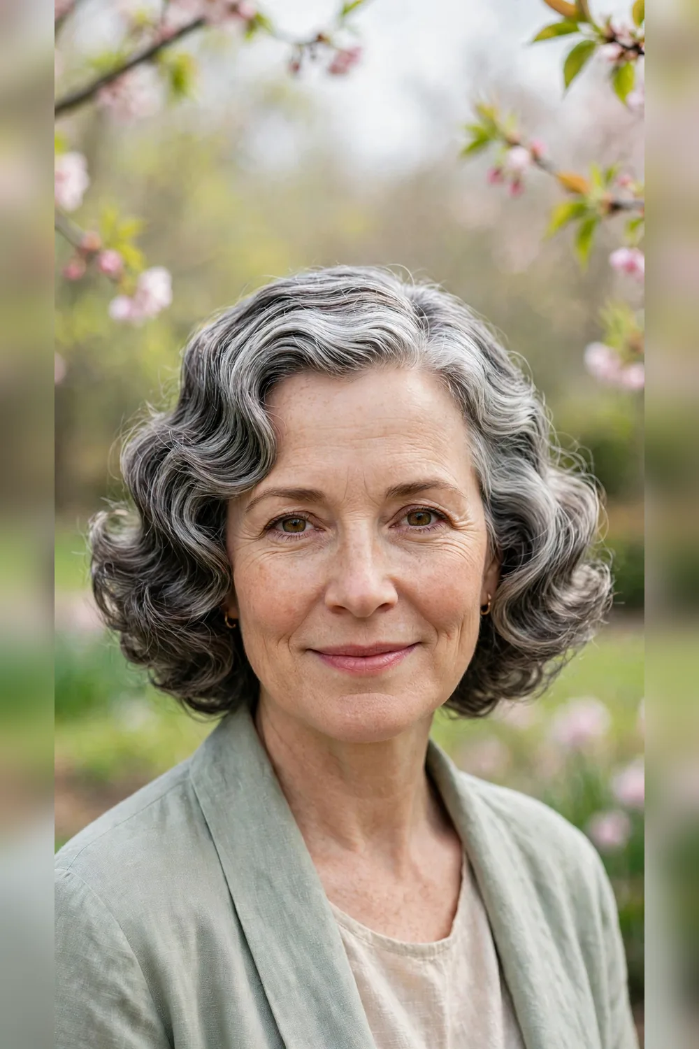 Grey Blending Hair Colour With a Vintage Wave