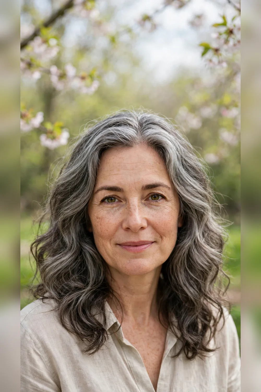 Grey Blending Hairstyles With Soft Waves