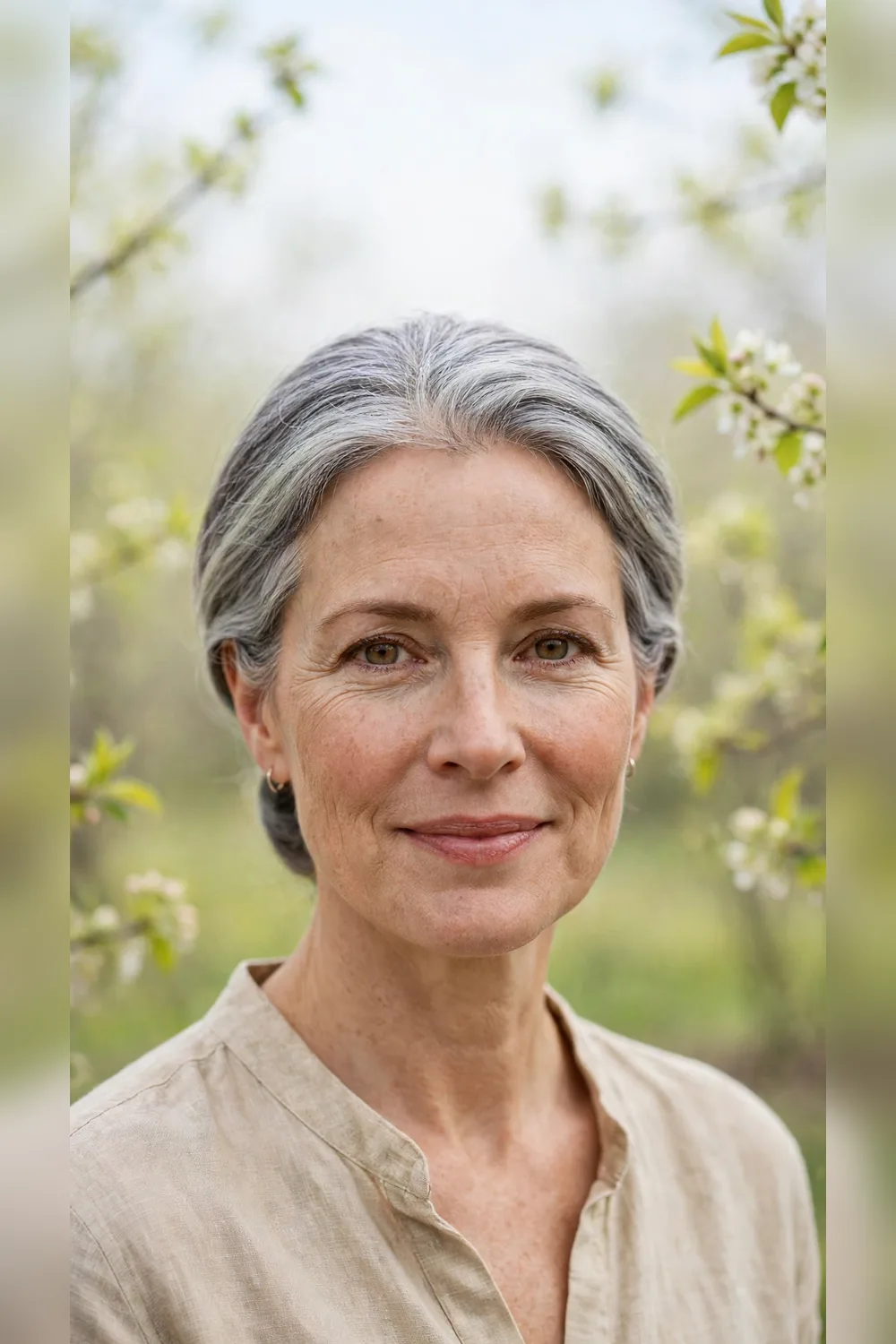 Grey Blending Hairstyles With a Nape-Hugging Finish