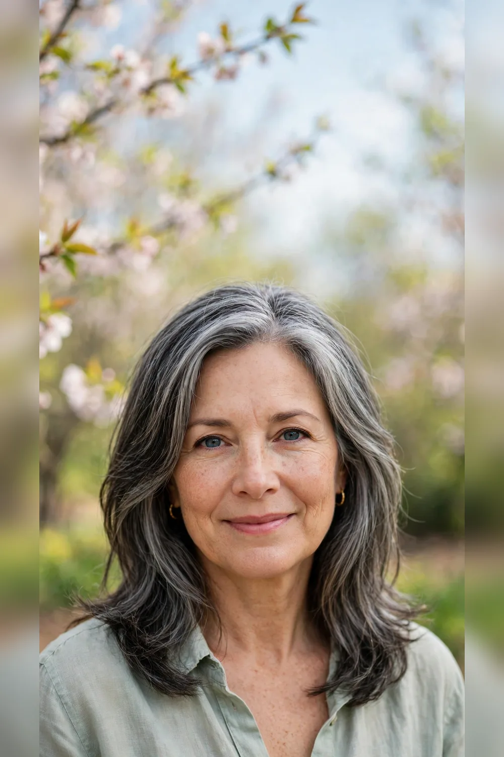 Grey Blending Hairstyles With a Long Front
