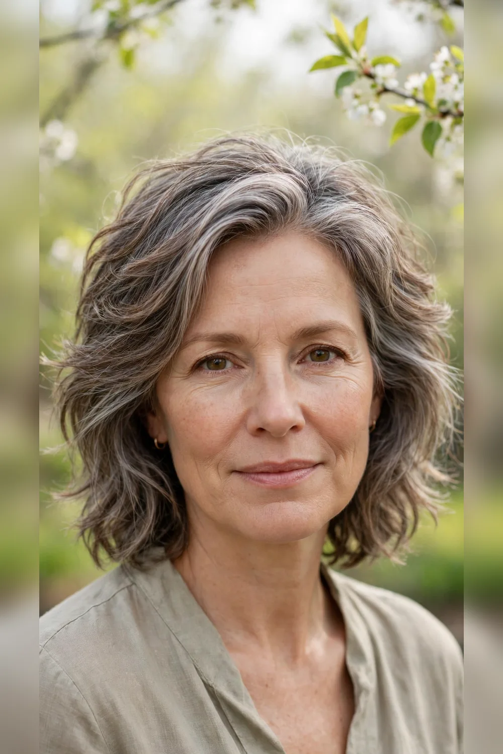 Grey Blending Hairstyles With Textured Ends