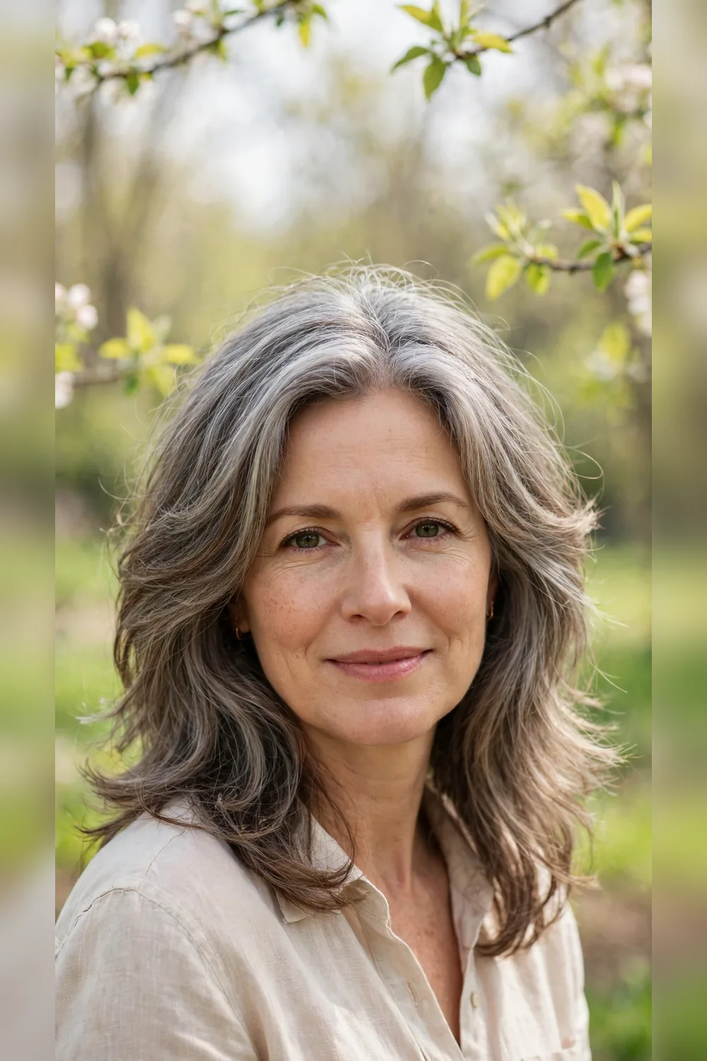 Grey Blending Hairstyles With a Soft Finish