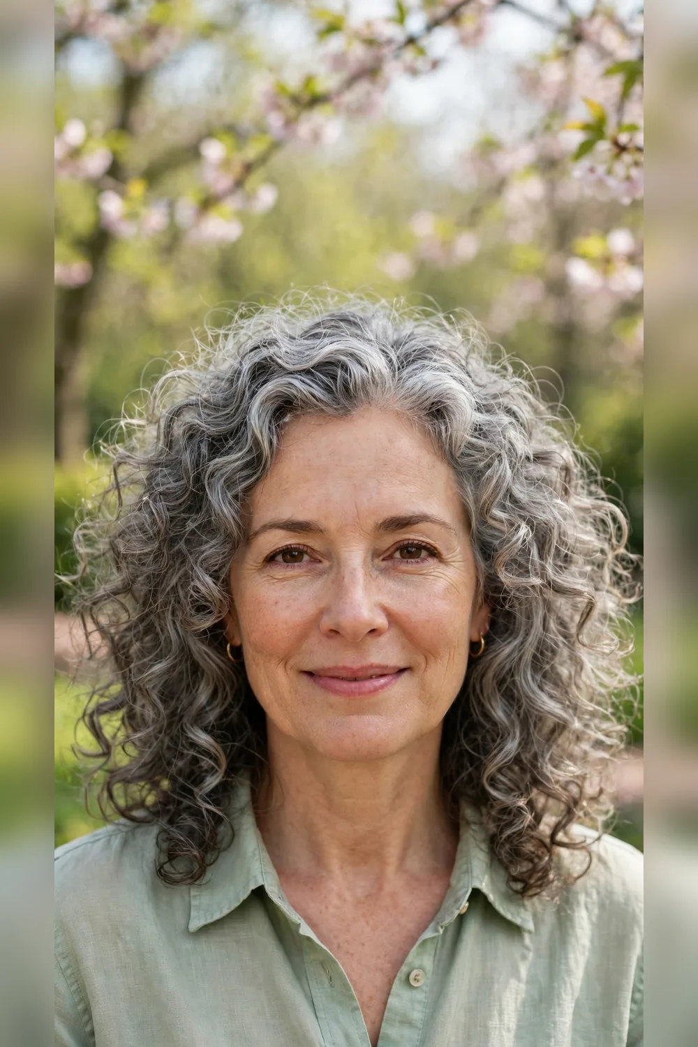 Grey Blending Hairstyles With a Curly Definition