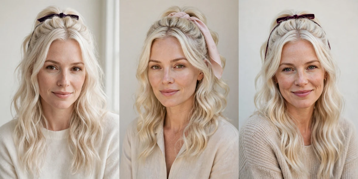 25 Half Up Valentine Hairstyles for Women in Their 30s with Loose Waves That Are Romantic, Chic and Easy to Wear