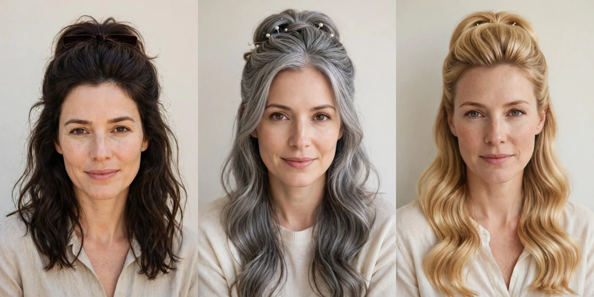 20 Half Up Valentine Hairstyles for Women in Their 30s with Volume at The Crown That Are Romantic, Chic and Easy to Wear