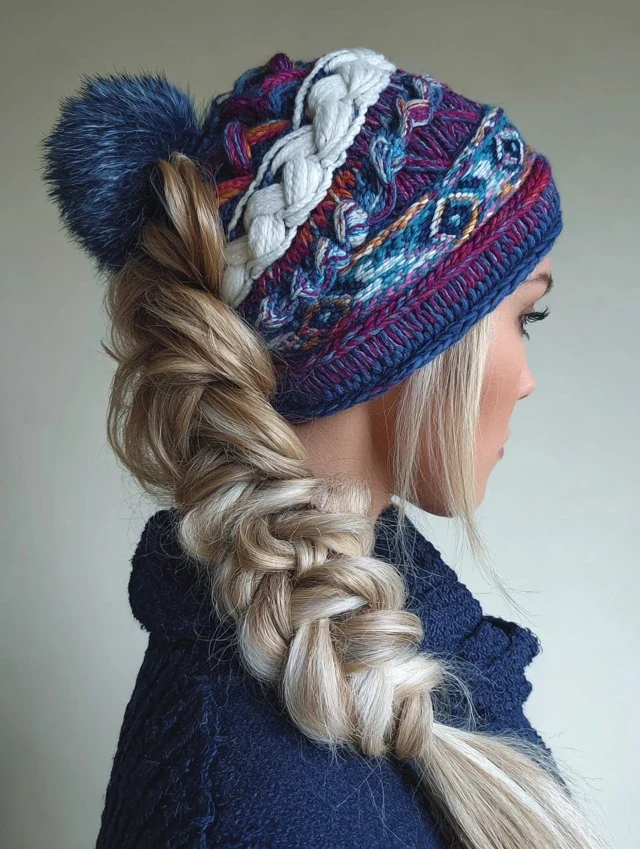 38 Hat Proof Braided Hairstyles for Cold Commutes with No Frizz - Idea 3