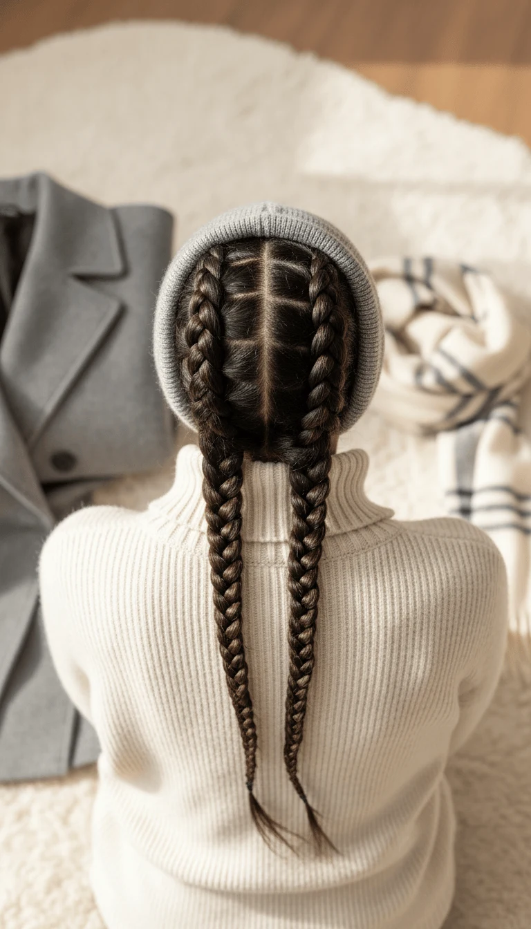 38 Hat Proof Braided Hairstyles for Cold Commutes with No Frizz - Idea 4