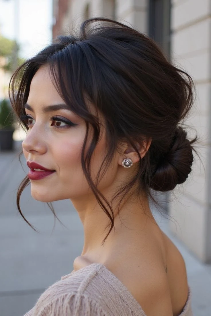 25 Hat Proof Low Bun Hairstyles That Survive a Winter Beanie 23 25 Hat Proof Low Bun Hairstyles That Survive a Winter Beanie - Idea 22 (original size)