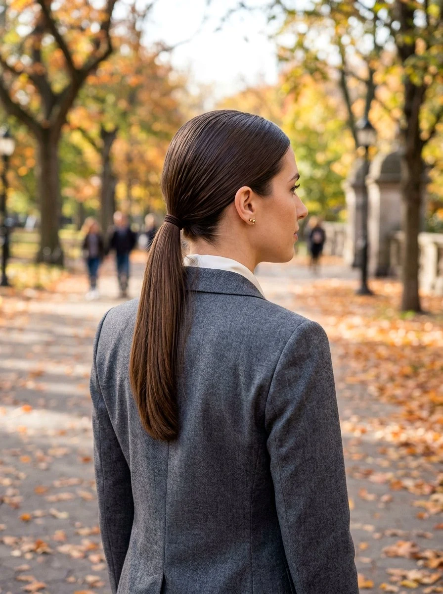 30 Hat Proof Low Ponytail Hairstyles for Winter Walks - Idea 1