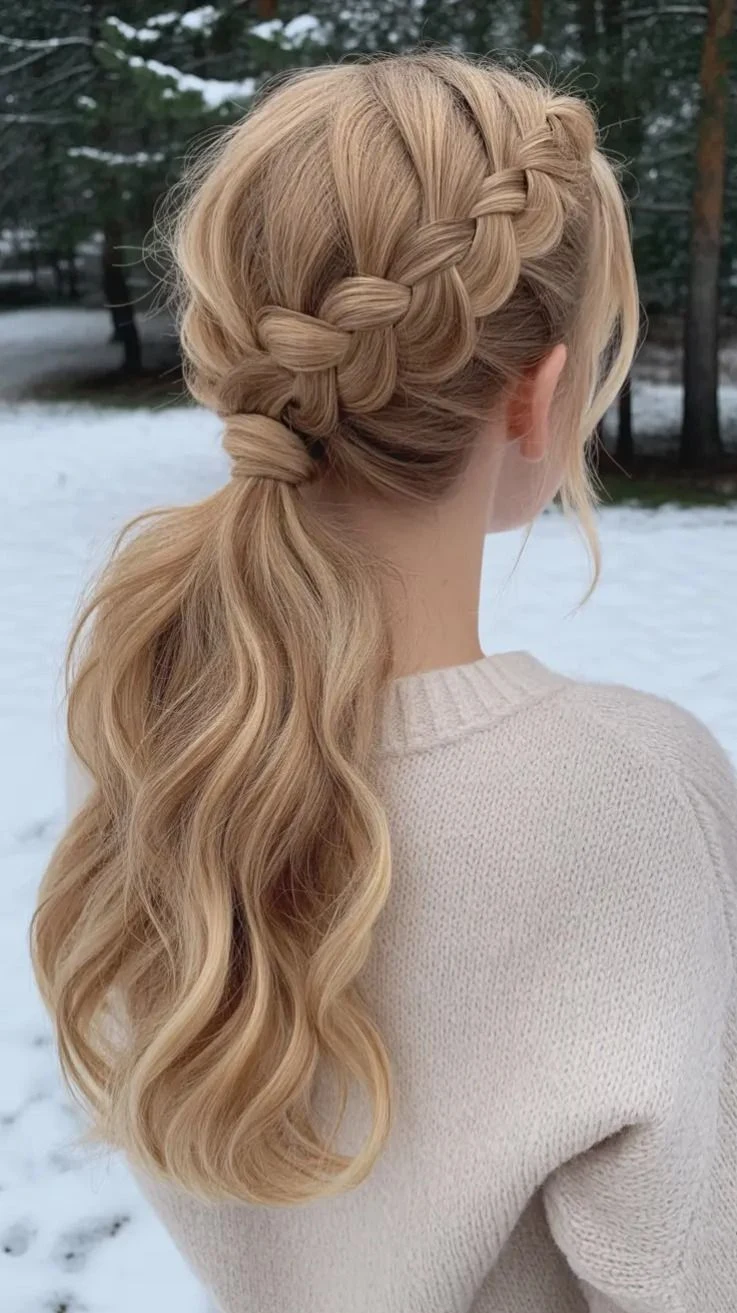 30 Hat Proof Low Ponytail Hairstyles for Winter Walks - Idea 2