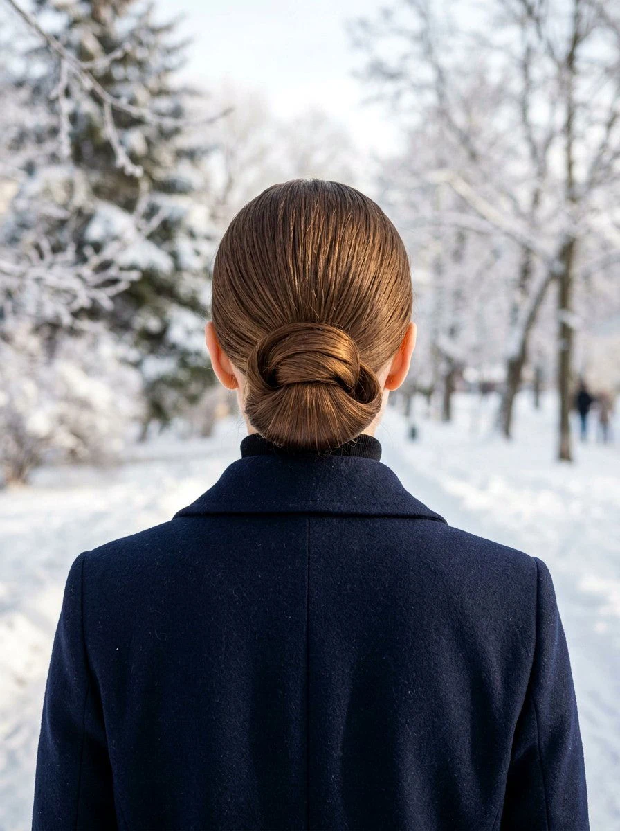 30 Hat Proof Low Ponytail Hairstyles for Winter Walks - Idea 26