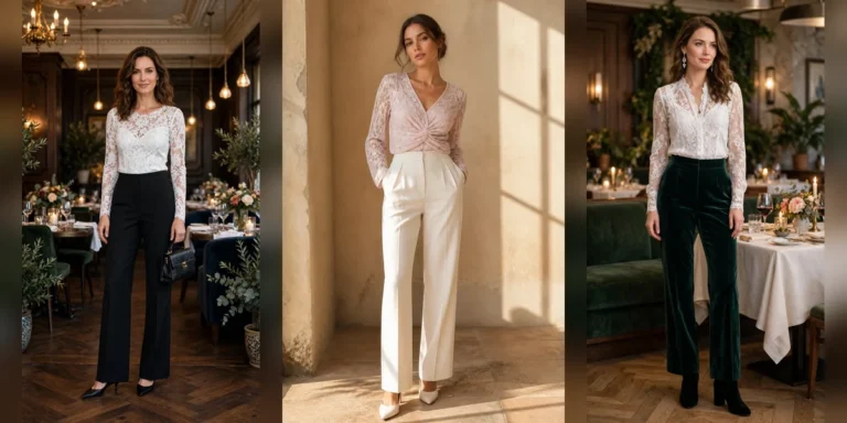 38 Lace Top and Trouser Outfits for February Evenings That Are Chic, Romantic and Easy to Wear